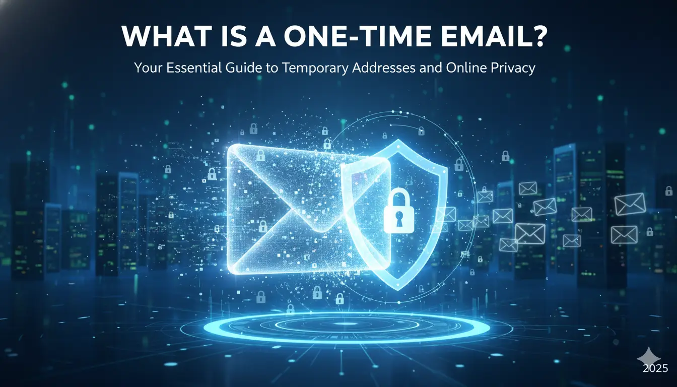 A glowing digital shield protects an email envelope, illustrating ...